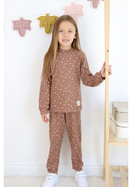 Kız Çocuk Orta Kalınlıkta Baskılı Pijama Takımı
