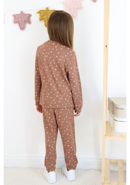Kız Çocuk Orta Kalınlıkta Baskılı Pijama Takımı