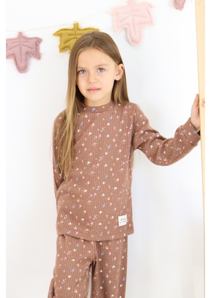 Kız Çocuk Orta Kalınlıkta Baskılı Pijama Takımı