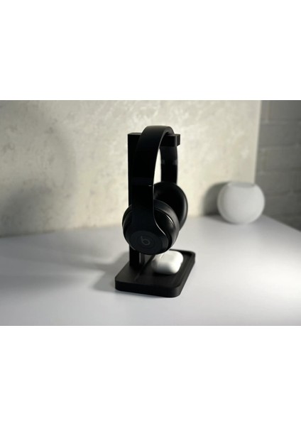 Minimalist Kulaklık Standı ve Aksesuar Tepsisi