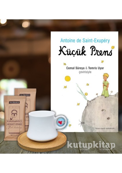kitap Bambu Fincan Türk Kahvesi Kişiye Özel Not Küçük Prens Kitap Hediye Seti