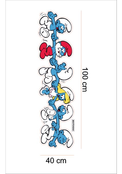 Bizerk Görsel Karikatür Şirinler/smurfs Çocuk/bebek Odası Kreş Anaokulu Duvar Sticker modelleri