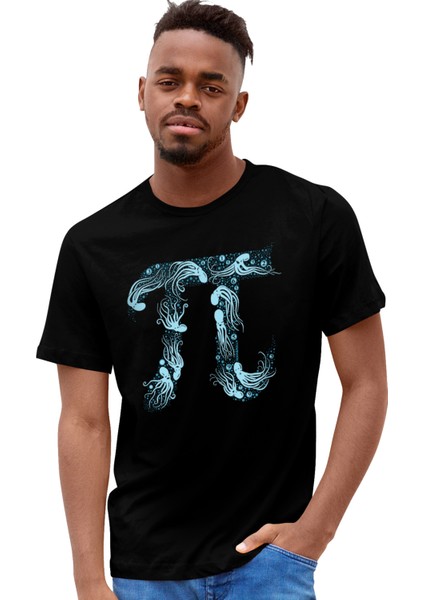Derin Pi Siyah Erkek Tshirt