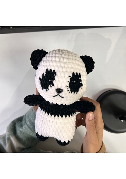 Amigurumi Elişi Kadife Panda / Uyku Arkadaşı