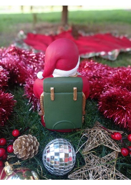 Astronot Noel Baba Biblo, Yılbaşı Noel Baba Heykeli, Merry Christmas, Polyester Heykel