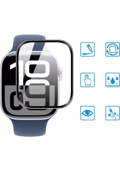 Apple Watch Series 10 46MM Uyumlu Polymer Temperli Nano 0.5 mm Watch Ekran Koruyucu