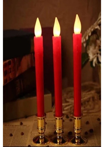 Mum Özel Pilli Yak Söndür Özel Dekoratif Mum Masa Üzeri LED Lamba
