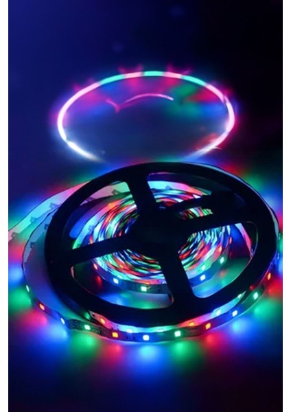 Animasyonlu Tak-Çalıştır Kumandalı Trafolu Rgb Şerit Işık: Aydınlatma, 5 Metre, Şerit LED