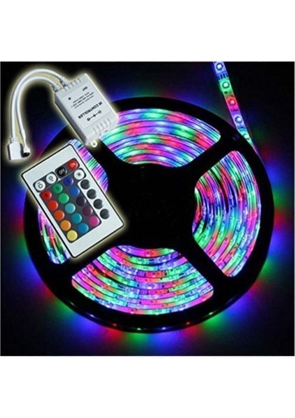 Animasyonlu Tak-Çalıştır Kumandalı Trafolu Rgb Şerit Işık: Aydınlatma, 5 Metre, Şerit LED