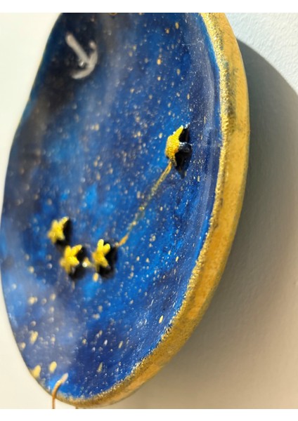 Koç Burcu Yıldız Haritalı Tabak - Pirinç Yıldız Süslü Koç Armalı Duvar Süsü - Kutusunda modelleri