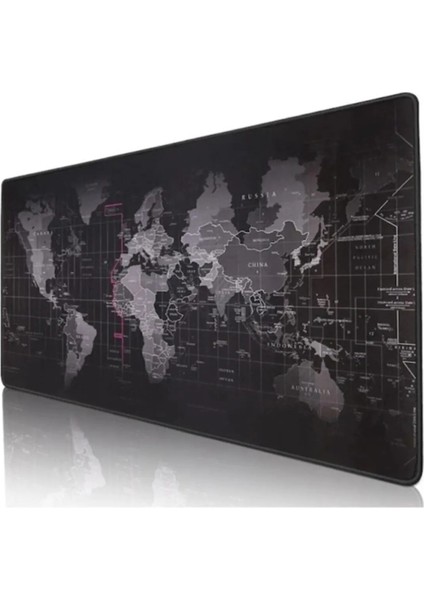 Dünya Haritalı 70X30 cm Gaming Mouse Pad Dikişli