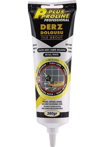 Fayans Seramik Mermer Yer Duvar İçin Tamir Wc Banyo Tadilat Derz Dolgu Beyaz 380 gr
