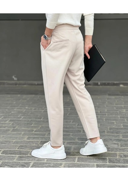 Elitwear Gizli Ipli Beli Esnek Havuç Kesim Erkek Pantolon