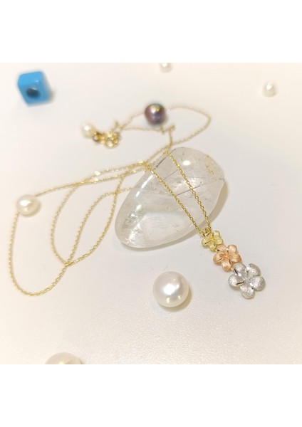 Çiçek Kolye 14 Ayar Altın Hd Videolu modelleri