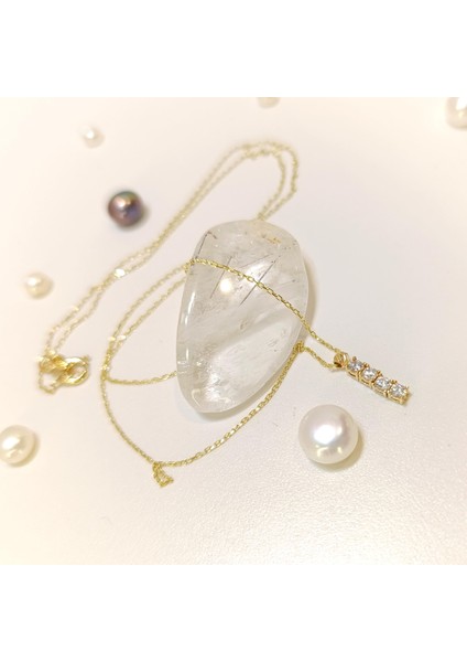 Dört Taşlı Kolye 14 Ayar Altın Hd Videolu modelleri