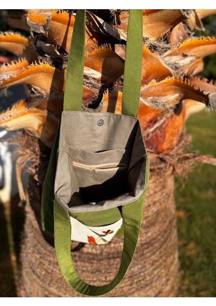 3 Kuş Nakış Detaylı Bez Omuz Çantası fiyatları