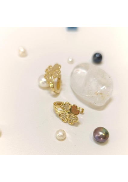 Yonca Küpe 14 Ayar Altın