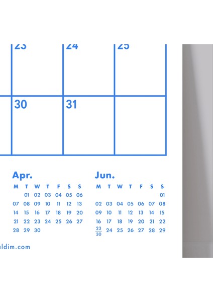 2025 Aylık Planlayıcı Duvar Takvimi, Önceki ve Sonraki Ay Takvim, A4 Poster Takvim, Canlı Gökkuşağı Renkleri