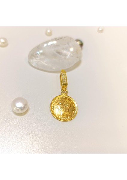 Atalira Çeyrek Altınlı Charm Açılır Kilitli Kolye