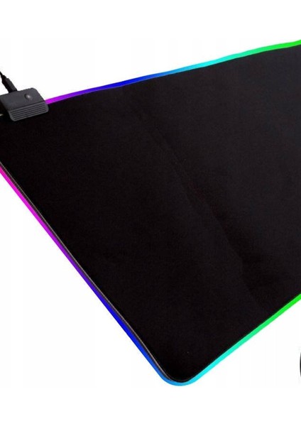 Rgb Işıklı Oyuncu Mouse Pad, 78X30CM Masa Üstü Dekoratif Mause Pad, 7 Renk Seçeneği