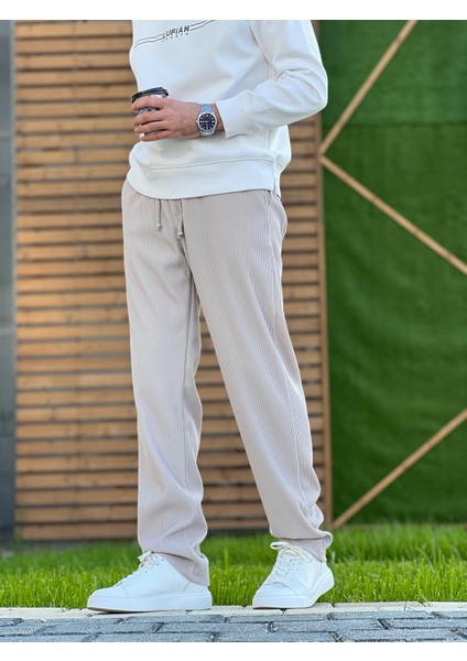 Elitwear Erkek Fitilli Kumaş Relaxed Pantolon