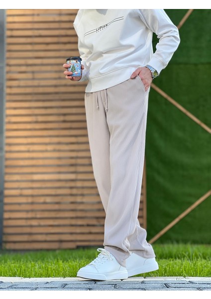 Elitwear Erkek Fitilli Kumaş Relaxed Pantolon