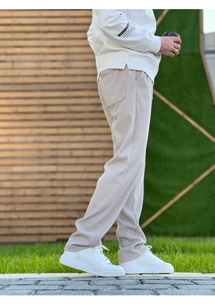 Elitwear Erkek Fitilli Kumaş Relaxed Pantolon