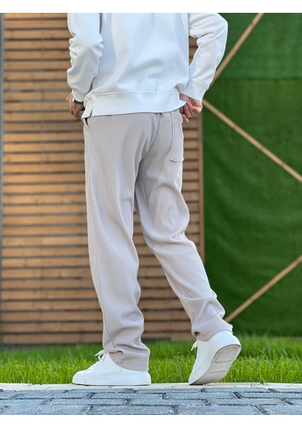 Elitwear Erkek Fitilli Kumaş Relaxed Pantolon