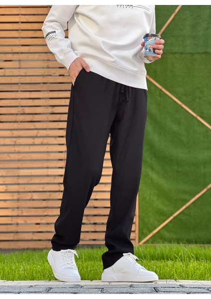 Elitwear Erkek Fitilli Kumaş Relaxed Pantolon