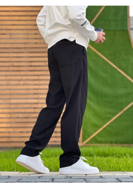 Elitwear Erkek Fitilli Kumaş Relaxed Pantolon