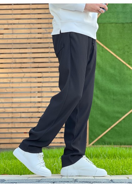 Elitwear Erkek Fitilli Kumaş Relaxed Pantolon