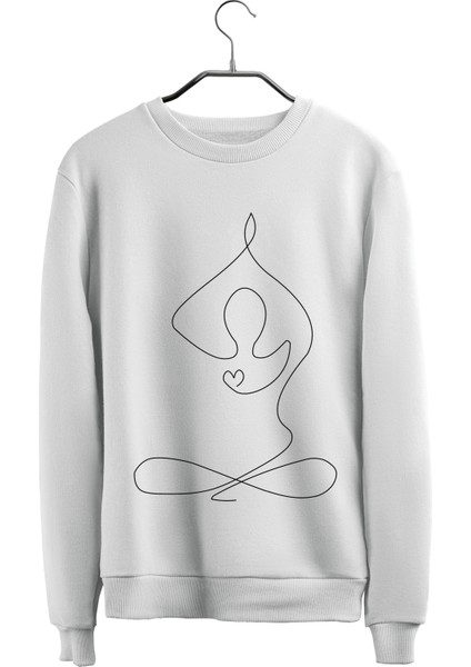 Kadın Geometrik Yoga Baskılı Regular Sweatshirt fiyatları