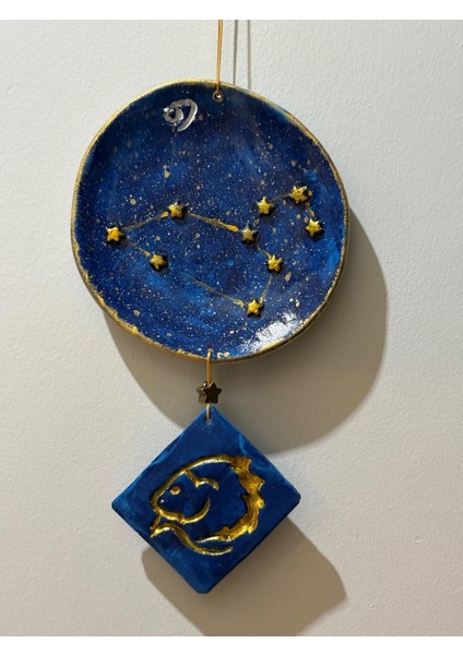 Aslan Burcu Yıldız Haritalı, Pirinç Yıldızlı Aslan Arma Duvar Süsü - Kutusunda