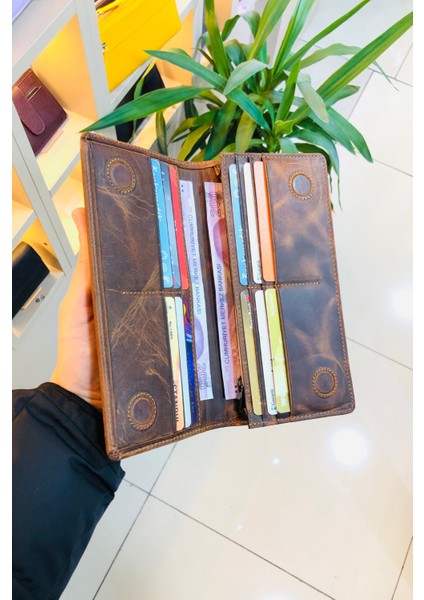 Santos Antik Taba Mıknatıslı Telefon Bölmeli Kişiye Özel Isim Baskılı El Geçmeli Dikey Cüzdan(Fermuar Bölmeli) fiyatları