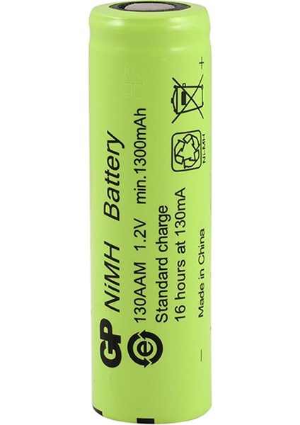 130AAM 1.2 Volt 1300 Ma Duz-Kafa Şarjlı Kalem Pil (4825)