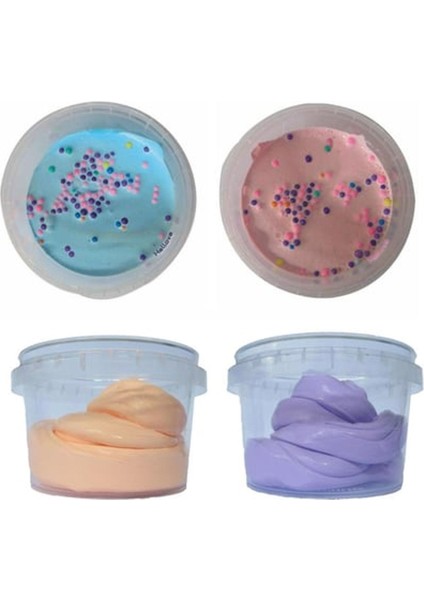 Boncuklu Slime Yeni Tip Kovalı Çocuk Oyunu Hamur Slime Boncuklu