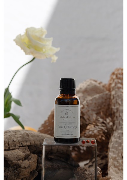 Üzüm Çekirdeği Yağı / Yüz Yogası ve Yüz Masajı Yağı / Soğuk Sıkım %100 Saf 30 ml