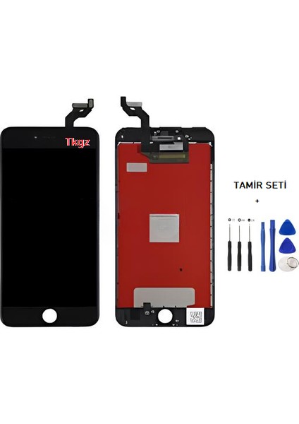 - iPhone 6s Plus Uyumlu LCD Ekran Dokunmatik (Lw Marka) Siyah + Tamir Seti