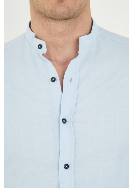 Jack Carısma Hakim Yaka Çizgili Pamuk Keten Likralı Slim Fitgömlek fırsatları