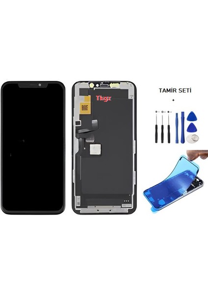 - iPhone 11 PRO Uyumlu Lcd Ekran Dokunmatik Orijinal ( JK MARKA ) + TAMİR SETİ + TOZ BANTI
