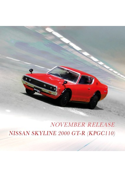 1:64 Diecast Nissan Skyline 2000 Gtr KPGC110 Red Inno Model Araba