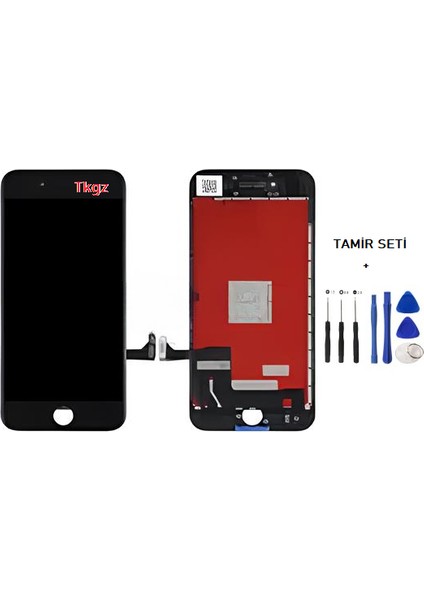 - iPhone 7 Uyumlu LCD Ekran Dokunmatik (Lw Marka) Siyah + Tamir Seti