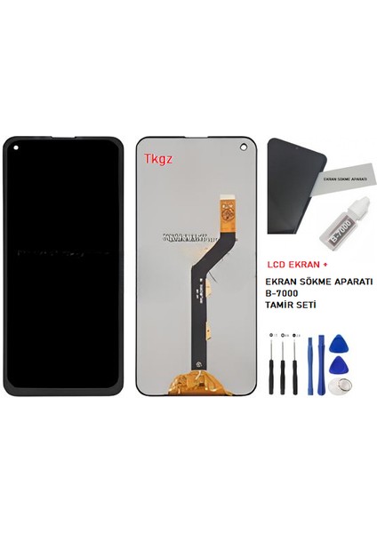 - Infinix Note 7 Lite Uyumlu LCD Ekran Dokunmatik + B-7000 + Tamir Seti