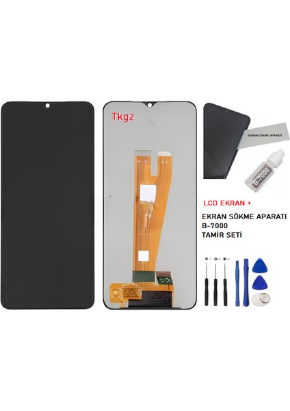 - Samsung Galaxy A04 - SM-A045 Uyumlu LCD Ekran Dokunmatik + B-7000 + Tamir Seti