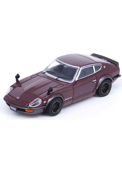 1:64 Diecast Nissan Fairlady 240ZG Inno (HS30) Maroon Model Araba
