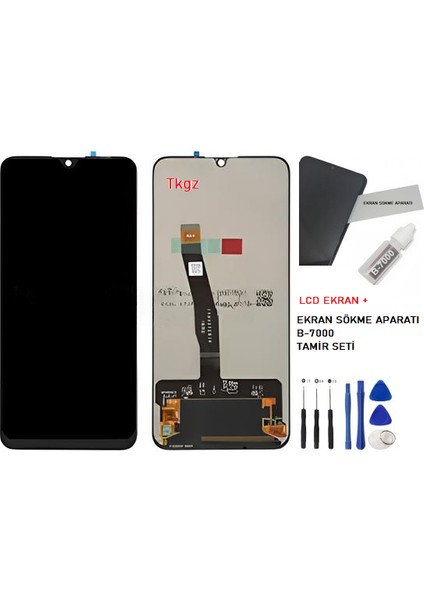- Huawei P Smart 2019 Uyumlu Lcd Ekran Dokunmatik (Servis) + B-7000 + TAMİR SETİ