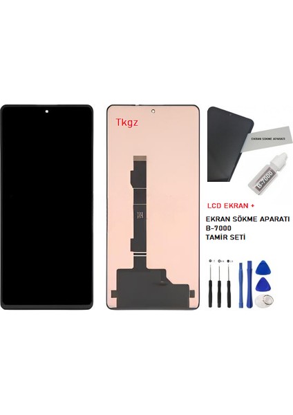 - Xiaomi Redmi Note 12 Pro -5g- Uyumlu LCD Ekran Dokunmatik + B-7000 + Tamir Seti