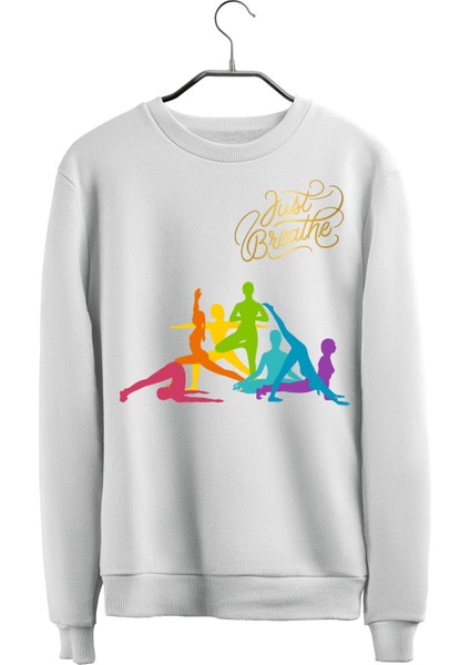 Yoga Hareket Meditasyon Özel Tasarım Baskı Regular Sweatshirt
