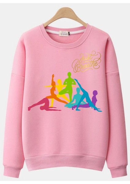Yoga Hareket Meditasyon Özel Tasarım Baskı Regular Sweatshirt