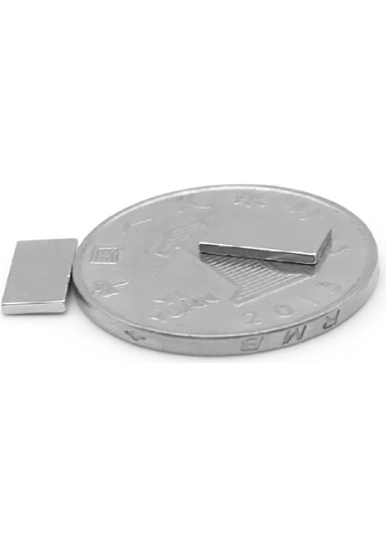 Dikdörtgen Neodyum Mıknatıs 10 x 5 x 1,5 mm (10 Adet)